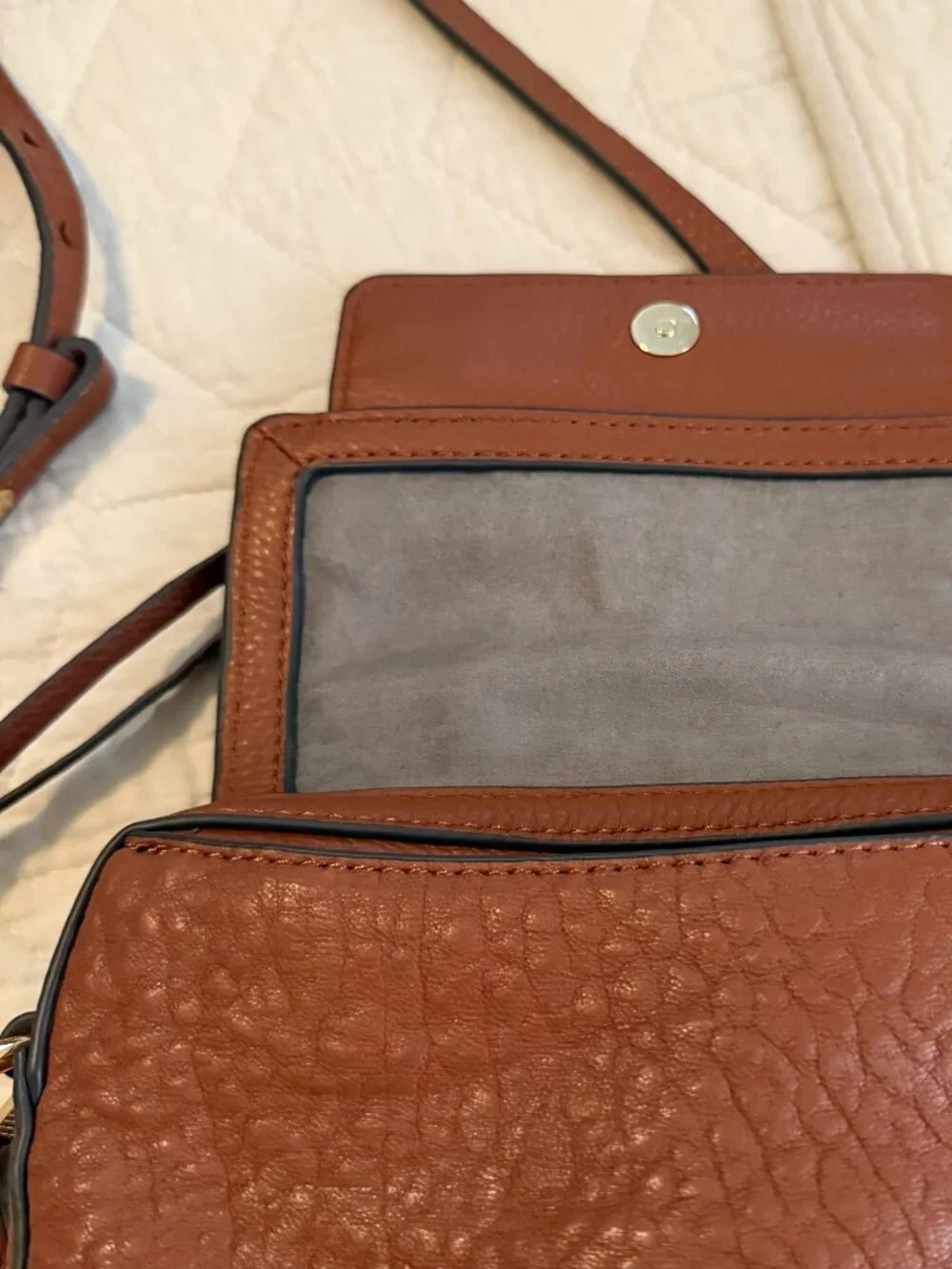 Leather cross body bag